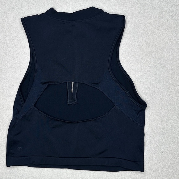 Lululemon Seamless Half-Zip Training Tank • Navy Blue - Picture 8 of 14
